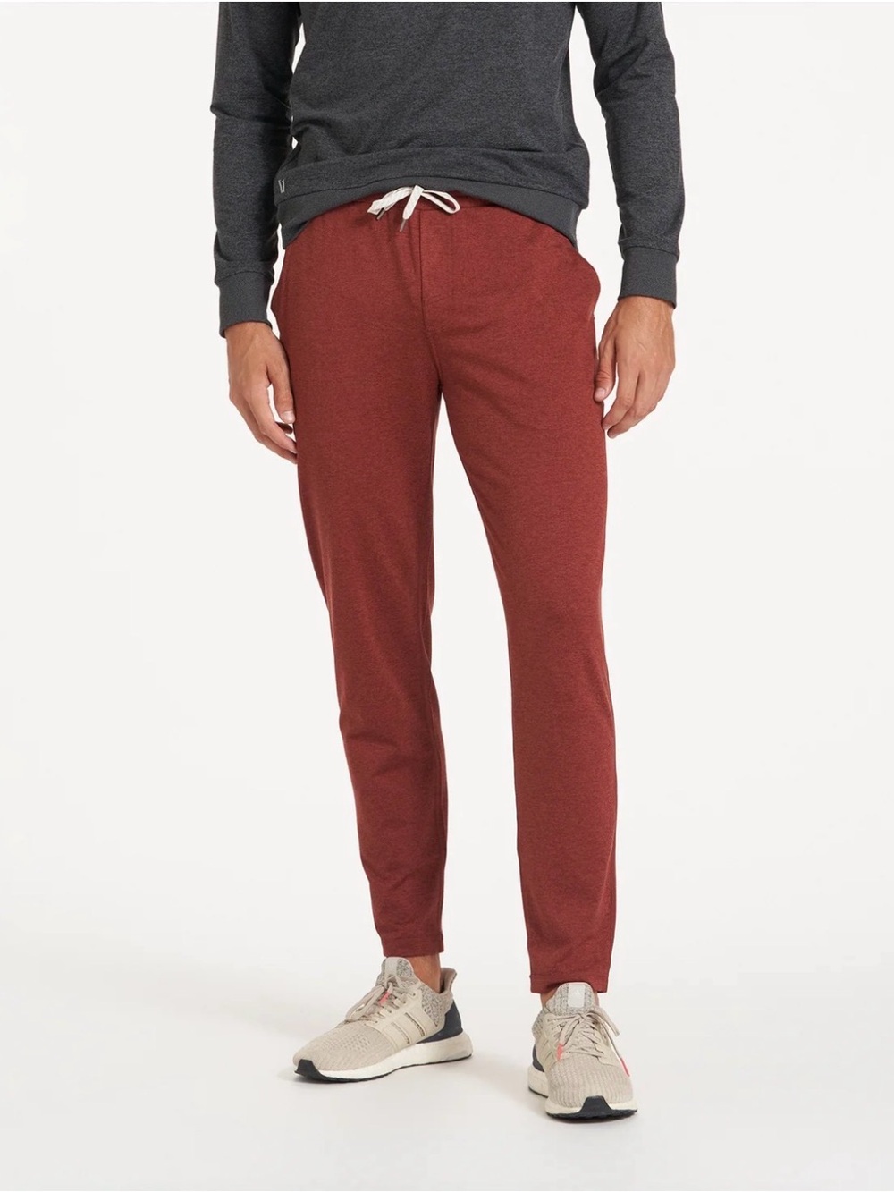 Vuori Men's Ponto Jogger Sweatpants 30”- Red Clay Heather